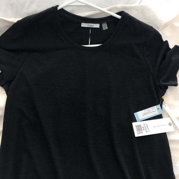 size medium black Dex viscose long tee - Picture 4 of 5